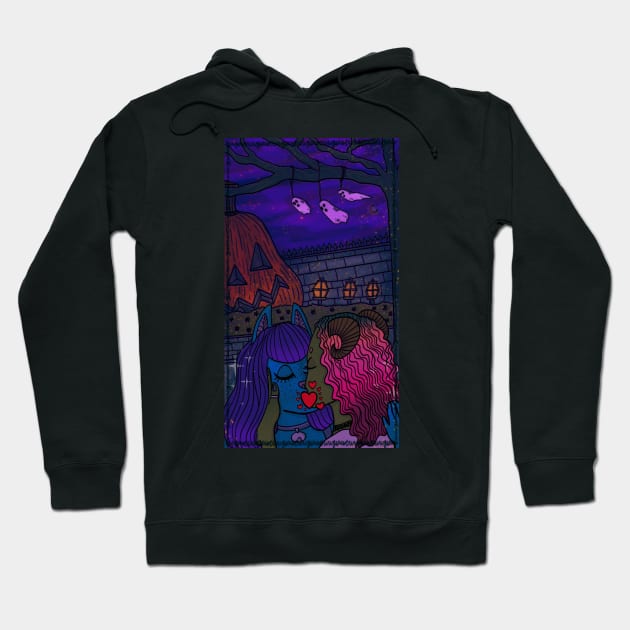 Halloween kiss Hoodie by EwwGerms